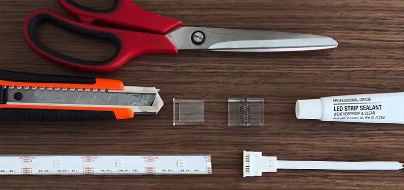 How Do I Connect a Solderless Connector to IP67 RGBCW LED Tape?